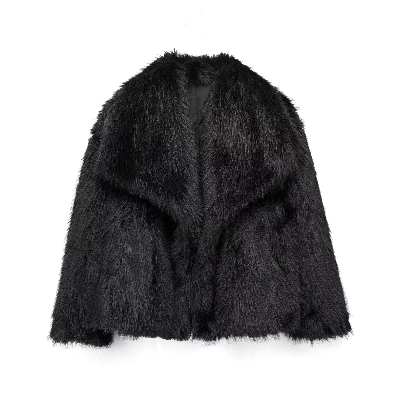 Renata Luxe kunstbont jas dames – warme volumineuze faux fur mantel in elegante stijl