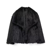 Renata Luxe kunstbont jas dames – warme volumineuze faux fur mantel in elegante stijl