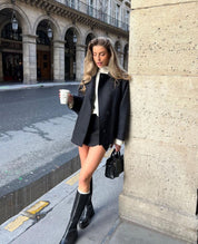 Rosa Coat | Oversized Winterjas van Zachte Polyestermix met Stylish Details