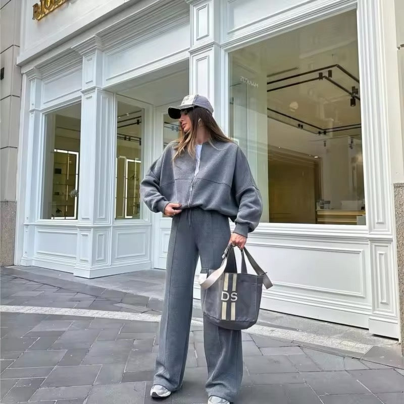 Victoria Tracksuit | Luxe Long Sleeve & Broek Set voor Comfort en Oversized Stijl