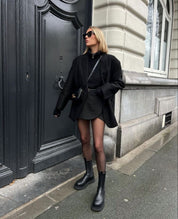 Lucia Skort | Satijnen Skort met Hoge Taille in Burgundy of Mocha Mousse