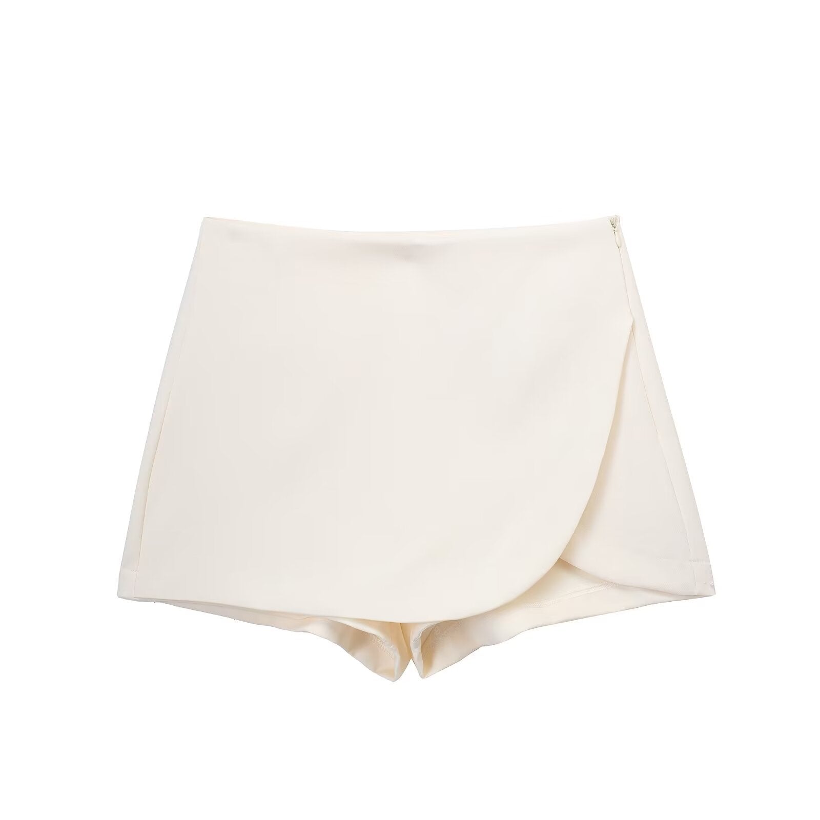 Lucia Skort | Satijnen Skort met Hoge Taille in Burgundy of Mocha Mousse