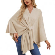 Lucia Bellanova | Luxe Dames Wikkel Poncho met Tailleband