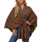 Lucia Bellanova | Luxe Dames Wikkel Poncho met Tailleband