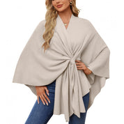 Lucia Bellanova | Luxe Dames Wikkel Poncho met Tailleband