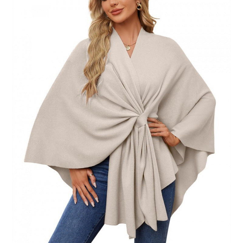 Lucia Bellanova | Luxe Dames Wikkel Poncho met Tailleband