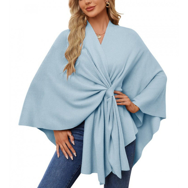 Lucia Bellanova | Luxe Dames Wikkel Poncho met Tailleband