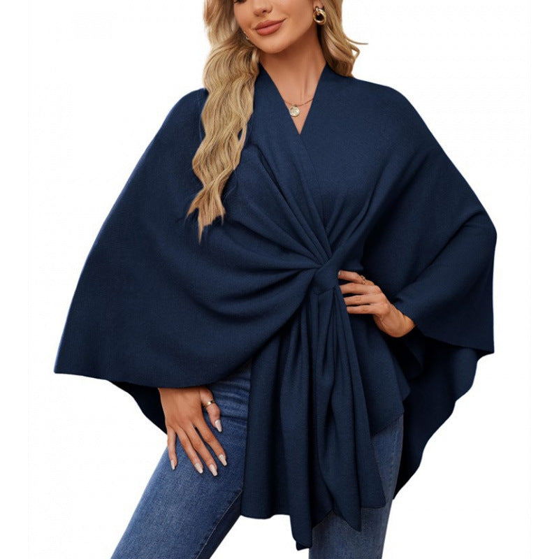 Lucia Bellanova | Luxe Dames Wikkel Poncho met Tailleband
