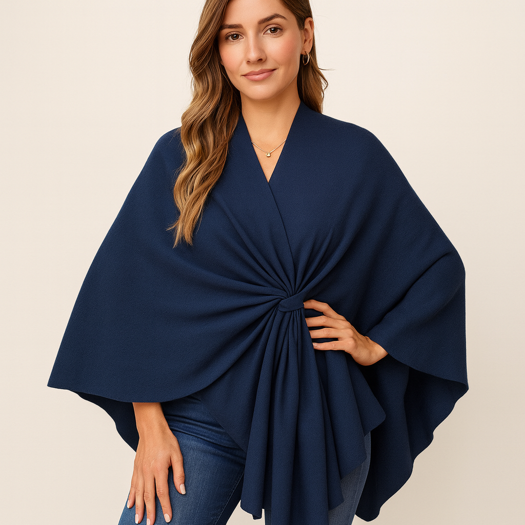 Lucia Bellanova | Luxe Dames Wikkel Poncho met Tailleband