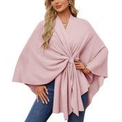 Lucia Bellanova | Luxe Dames Wikkel Poncho met Tailleband