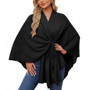 Lucia Bellanova | Luxe Dames Wikkel Poncho met Tailleband