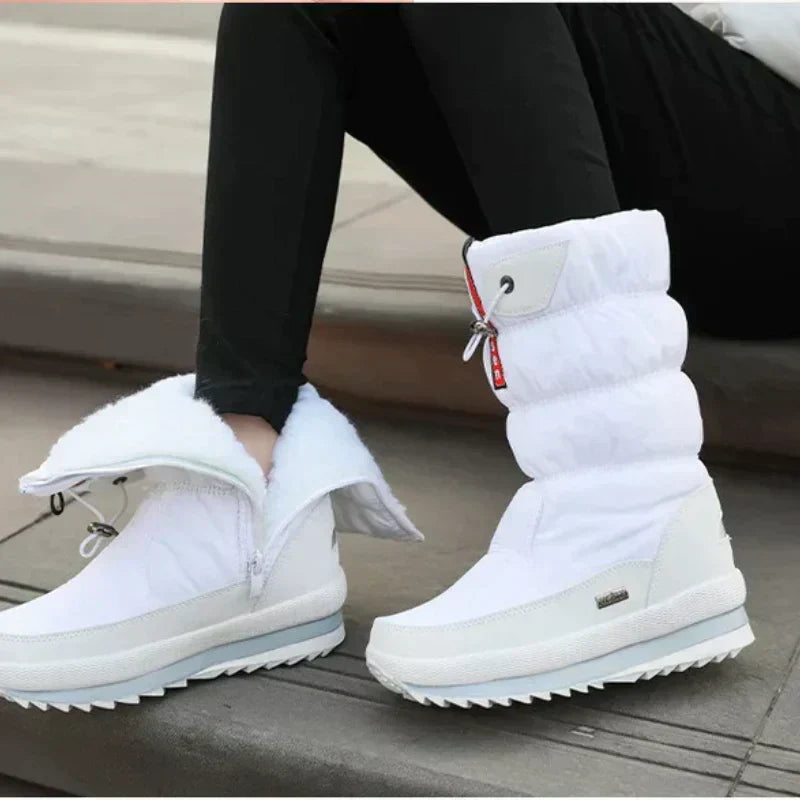 Alina Dames waterdichte snowboots – warme fleece winterlaarzen met antislip zool