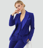 Driedelig Damespak met Blazer, Vest en Pantalon, Zakelijk en Elegant - Valentina Conti