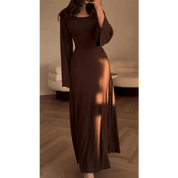 Eliana Jurk | Elegante Maxi-Jurk met Vloeiende Stof en Tijdloze Details