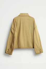 Utility Damesjas met Zakken en Korte Pasvorm - Beige - Maelen