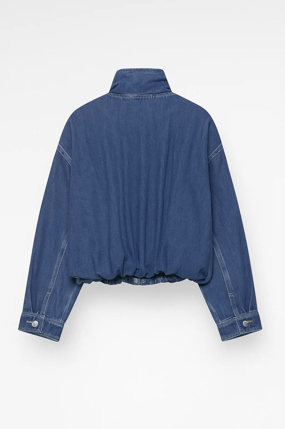 Dames Denim Jas Ritssluiting Oversized Moderne Snit - Blauw - Maelen