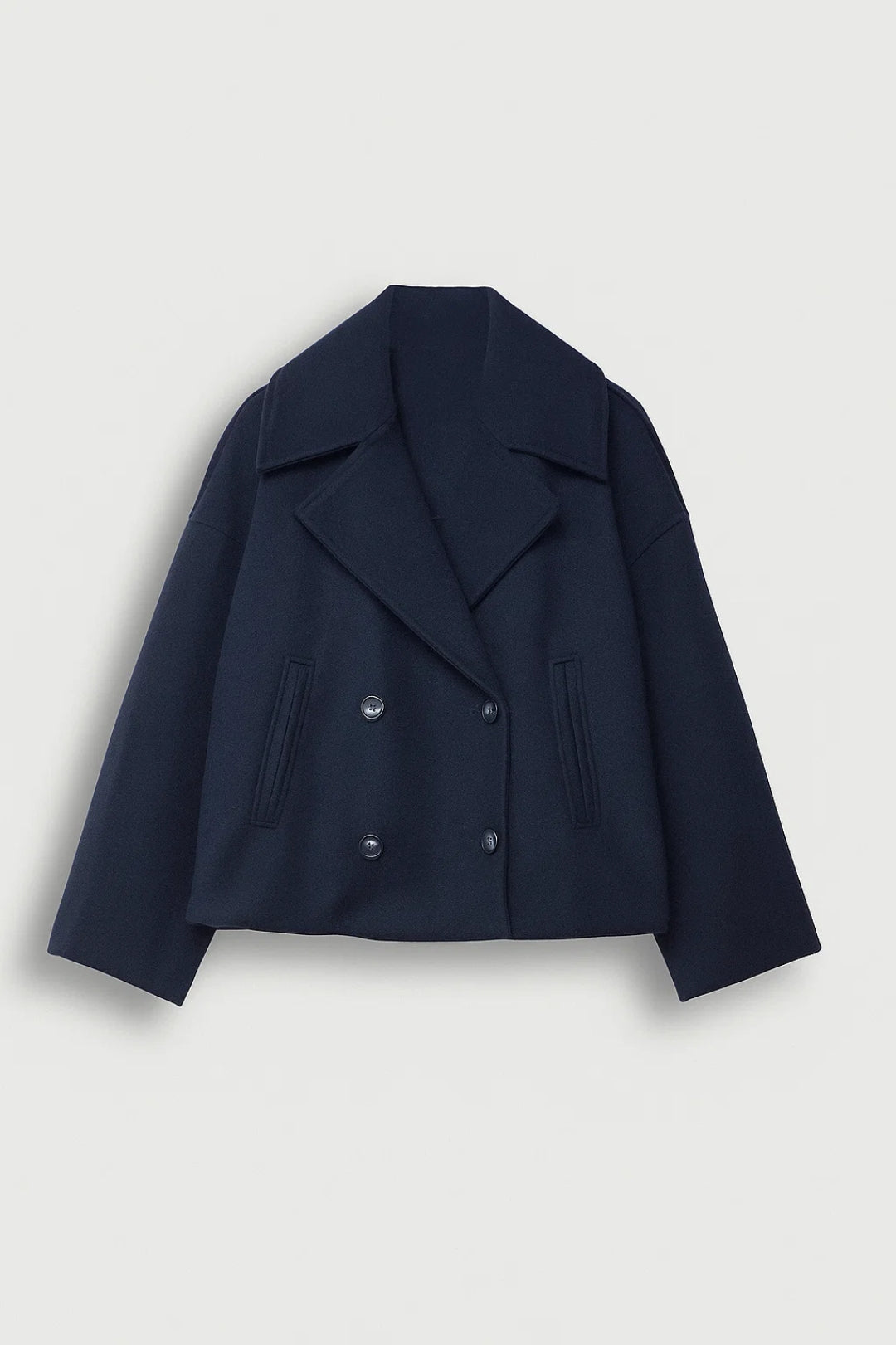 Dames Korte Jas Dubbele Knopen Getailleerd Klassiek - Donkerblauw / Olijfgroen / Camel - Maelen
