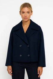 Dames Korte Jas Dubbele Knopen Getailleerd Klassiek - Donkerblauw / Olijfgroen / Camel - Maelen