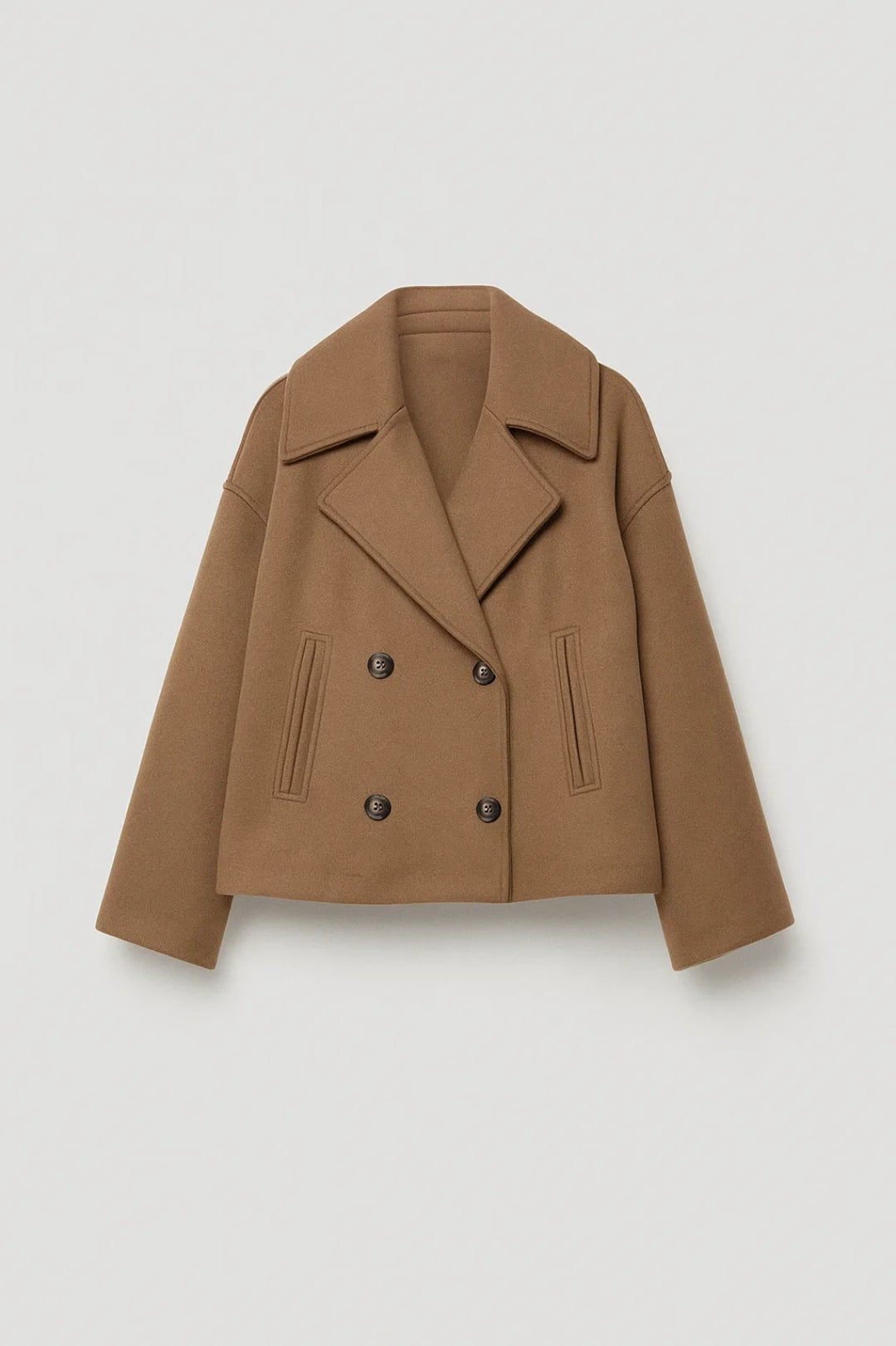 Dames Korte Jas Dubbele Knopen Getailleerd Klassiek - Donkerblauw / Olijfgroen / Camel - Maelen