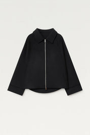 Dames Jas Oversized Ritssluiting Minimalistisch Tijdloos - Zwart - Maelen