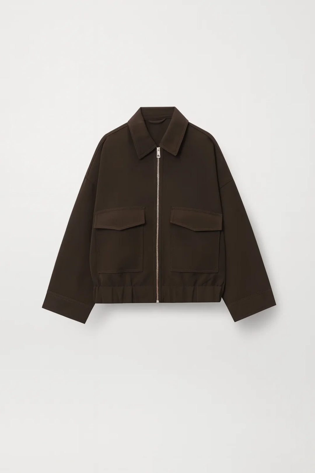 Bomberjack Dames met Ritssluiting en Minimalistisch Design - Donkerbruin - Maelen