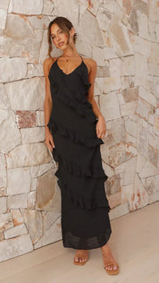 Maxi Jurk Dames Ruffle | Elegante Zomerjurk Bruiloft en Gala – Mia Splendora
