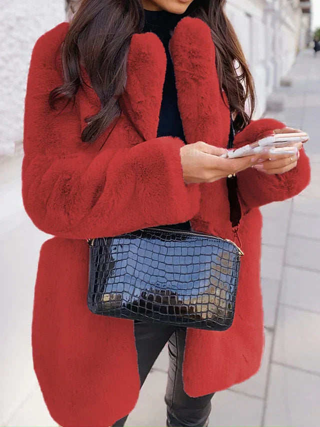 Bianca Mantel | Dames Teddymantel met Zachte Voering en Elegante Pasvorm