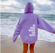Hoodie “Do What Makes You Happy” | Unisex Hoodie met Quote