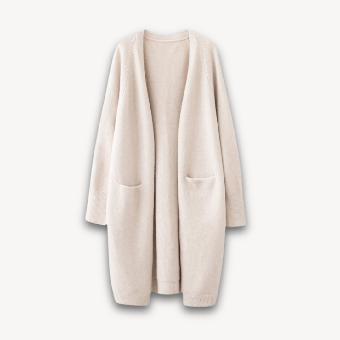Lange Dames Cashmere Cardigan – Luxueus Vest met Open Voorkant voor Voorjaar en Zomer | Elisabetta Morelli