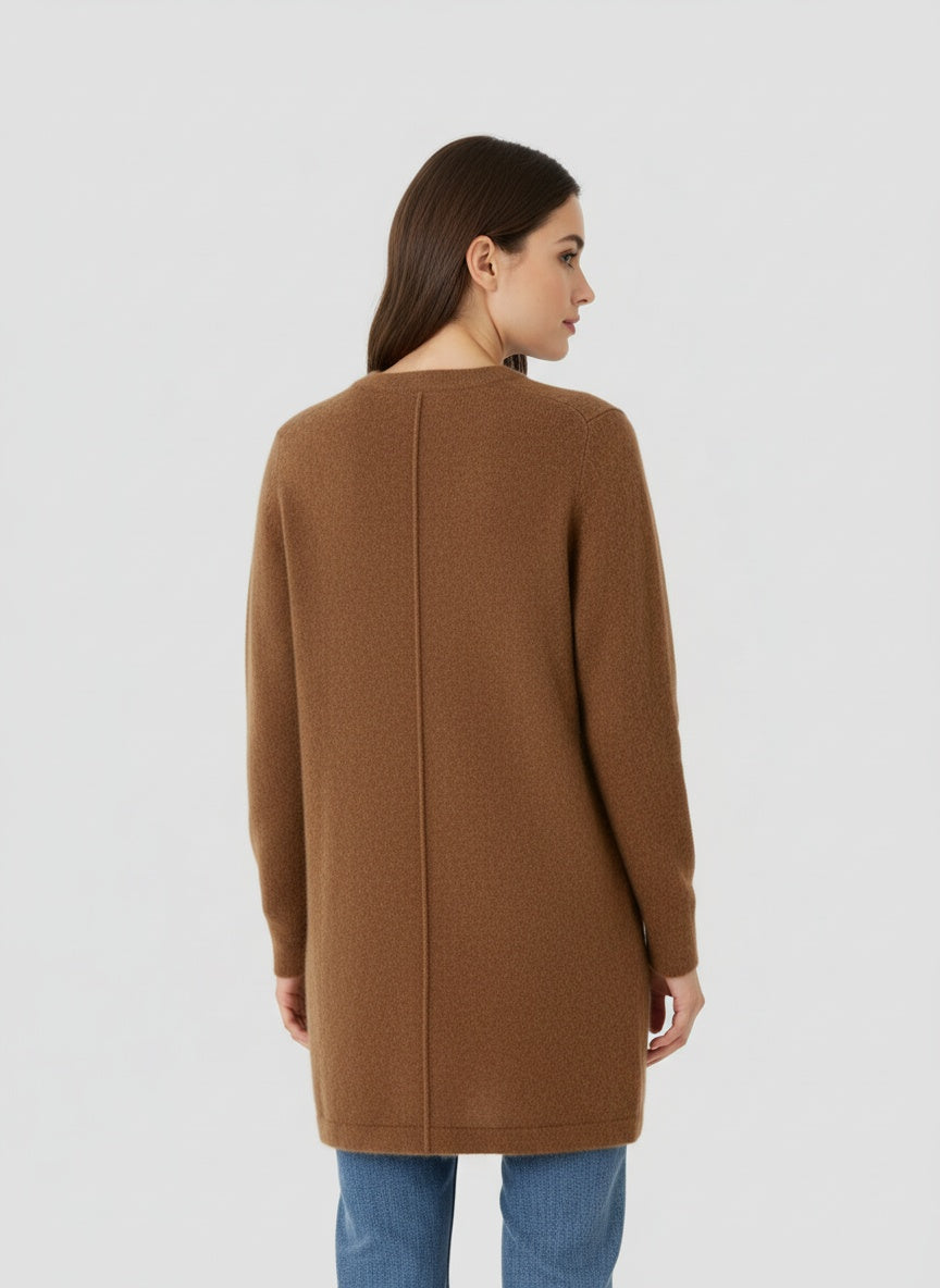 Vittoria Lange dames winterjas met zachte voering – stijlvolle warme jas voor koude dagen