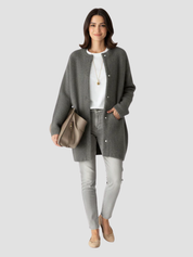 Vittoria Lange dames winterjas met zachte voering – stijlvolle warme jas voor koude dagen