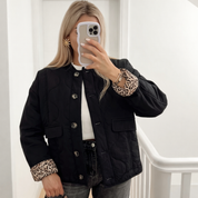 Tussenjas Dames Luipaard Print | Gewatteerde Jas Luxe En Trendy – Leona Valli
