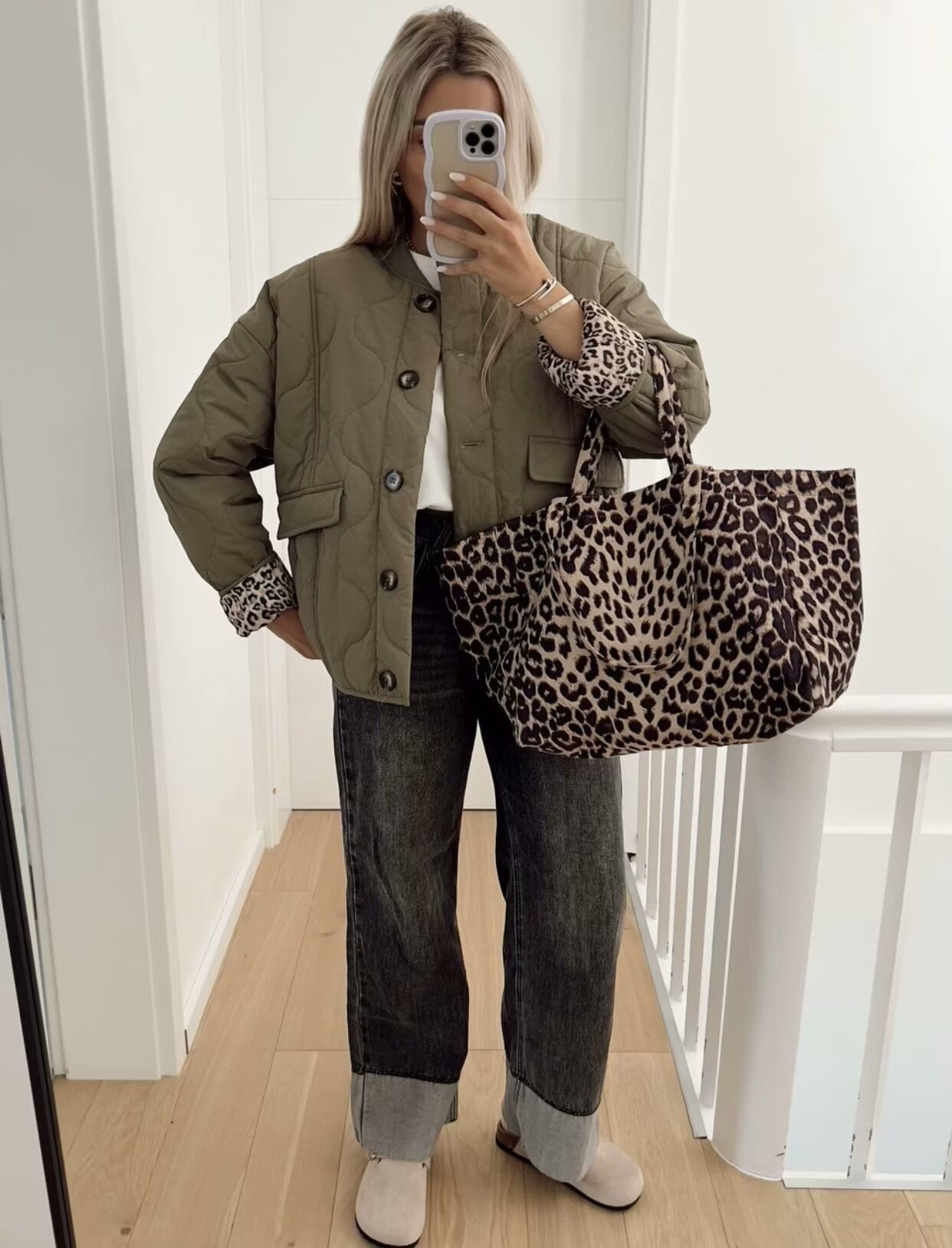 Tussenjas Dames Luipaard Print | Gewatteerde Jas Luxe En Trendy – Leona Valli