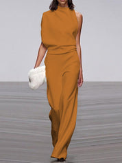 Alix Jumpsuit | One-Shoulder Jumpsuit met Wijde Pijpen en Elegante Pasvorm