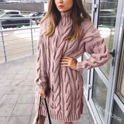 Vittoria Jurk | Gebreide Herfstjurk met Chique Twist Weave Detail