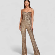 Elena Jumpsuit | Glamoureuze Damesjumpsuit met Verstelbare Taille en Luxe Details