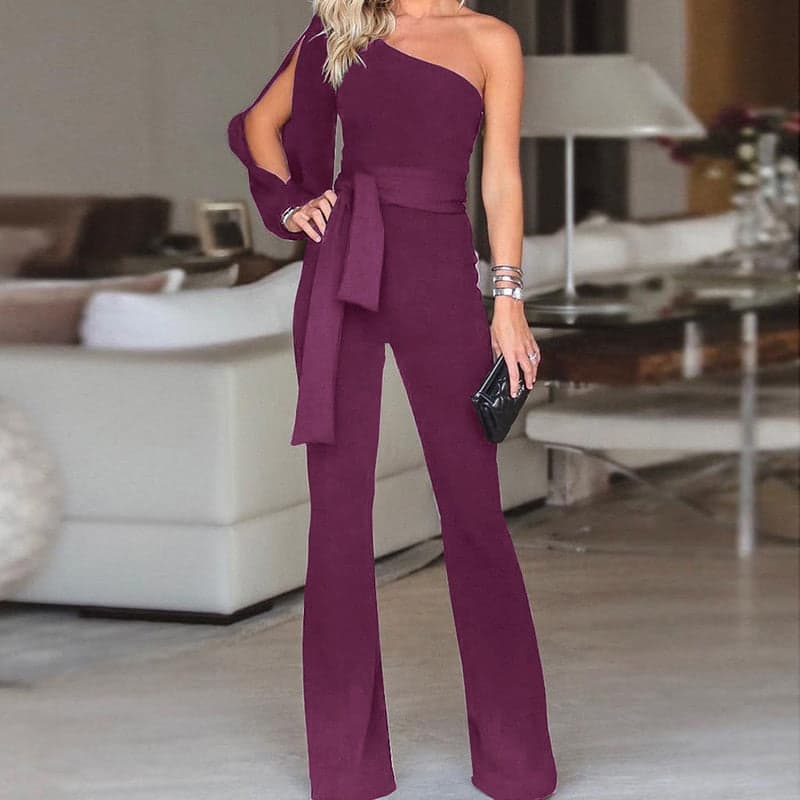 Maud Elegante Jumpsuit | Unieke Mouwen, Slankende Pasvorm