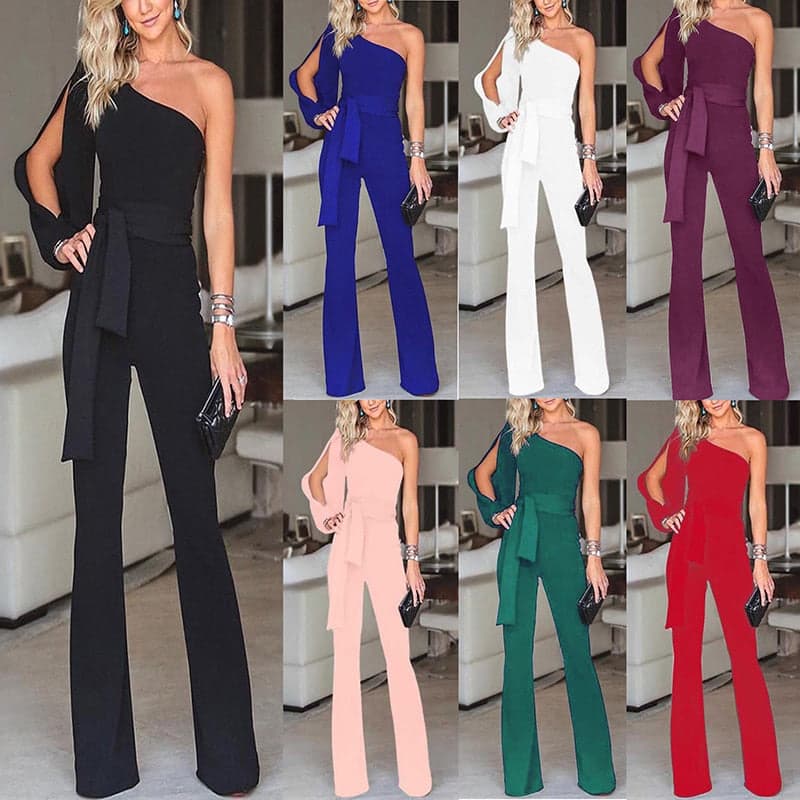 Maud Elegante Jumpsuit | Unieke Mouwen, Slankende Pasvorm