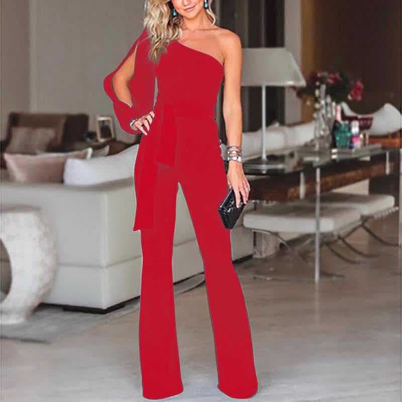 Maud Elegante Jumpsuit | Unieke Mouwen, Slankende Pasvorm