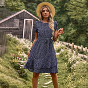 Anna™ Dress | Elegante Jurk met Tailleceintuur en Luchtige Katoen-Linnen Mix