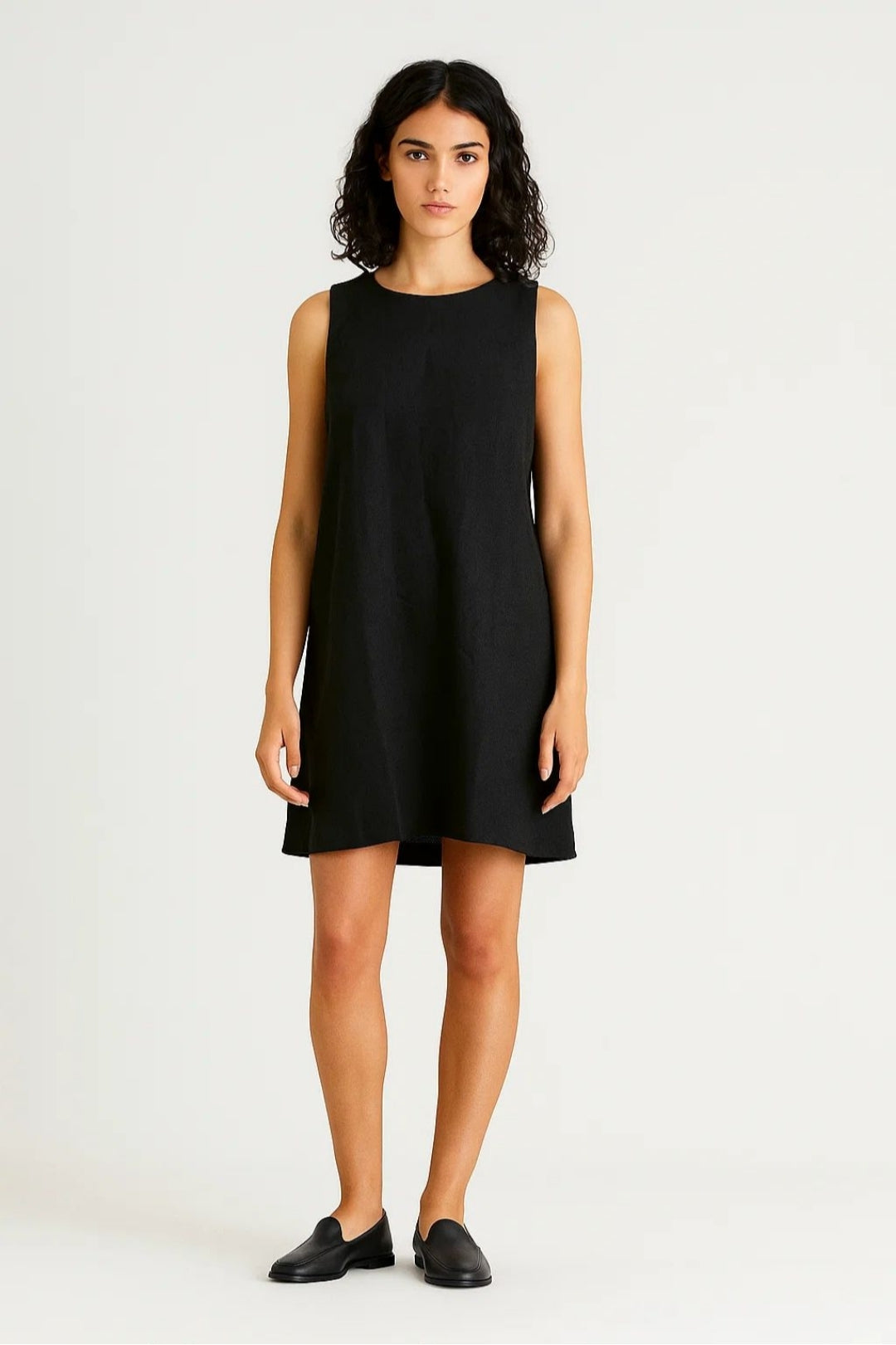 Mouwloze Mini Jurk Dames Rechte Snit Casual Zomer - Lichtblauw / Zwart / Beige - Maelen