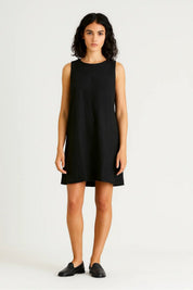 Mouwloze Mini Jurk Dames Rechte Snit Casual Zomer - Lichtblauw / Zwart / Beige - Maelen