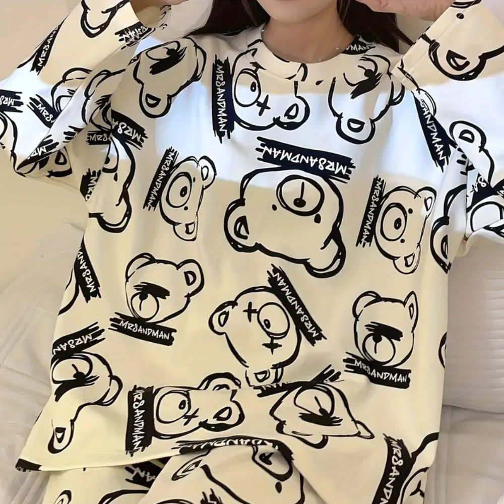 Elena Pyjamaset | Comfortabele Damespyjama met Moderne Pasvorm en Zachte Stof