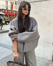 Valentina Blazer | Cropped Blazer met Oversized Mouwen en Gestructureerd Design voor City Looks