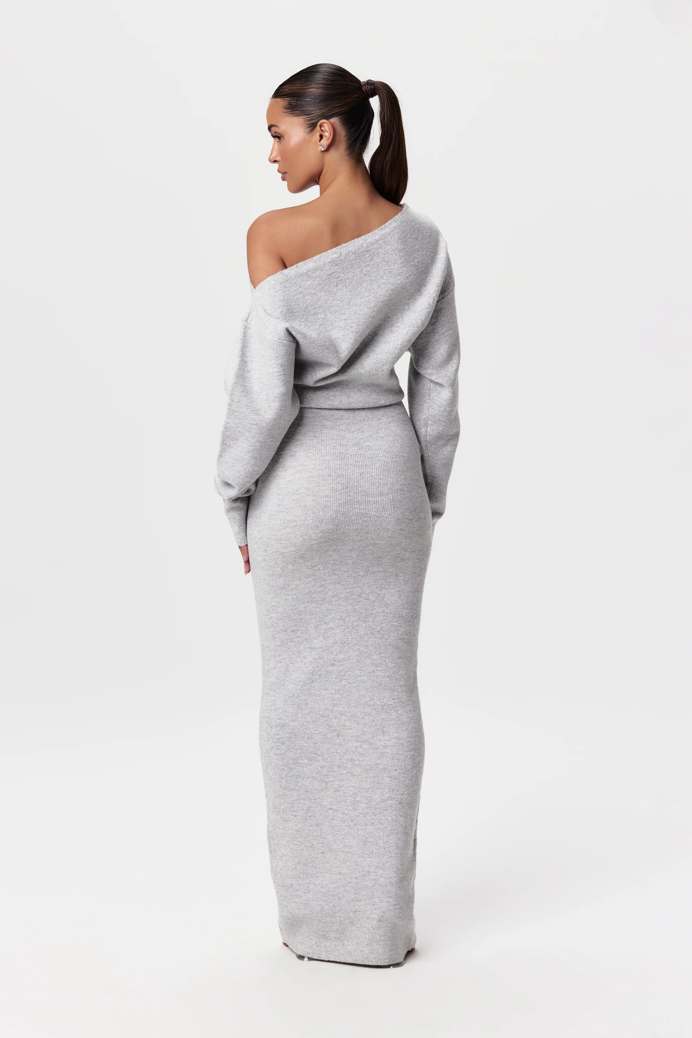 Asher Dress | Drop-Shoulder Sweaterjurk met Luxe Comfort en Tijdloos Design