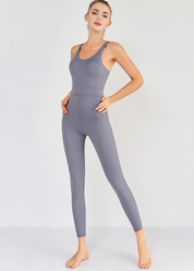 Siena Jumpsuit | Naadloze Sport Jumpsuit met Open Rug en Shaping Effect