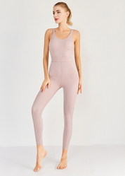 Siena Jumpsuit | Naadloze Sport Jumpsuit met Open Rug en Shaping Effect