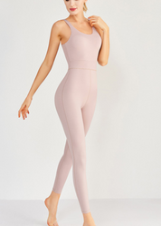 Siena Jumpsuit | Naadloze Sport Jumpsuit met Open Rug en Shaping Effect