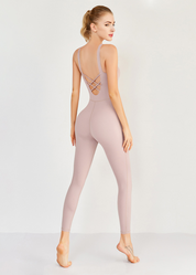 Siena Jumpsuit | Naadloze Sport Jumpsuit met Open Rug en Shaping Effect