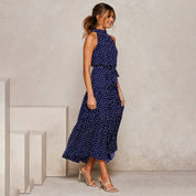 Lucia Jurk | Gele Zomerjurk met Polkadots, Halternek en Strikceintuur